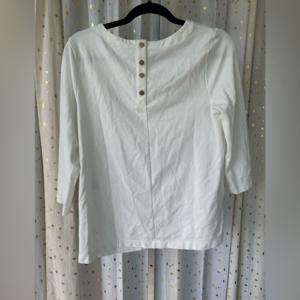 Chico's Women's Pullover Split Neck Half Sleeve E… - image 3